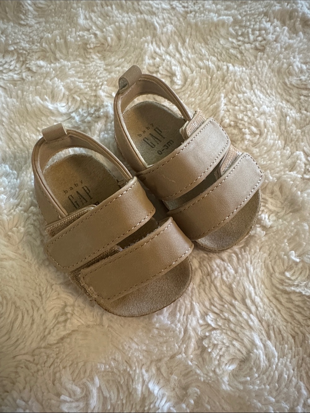 GAP Kids Light Tan Velcro Strap Sandals